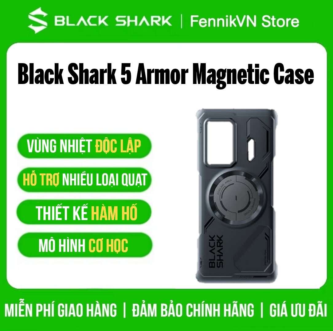 Ốp lưng tản nhiệt từ tính black shark 5 - đen