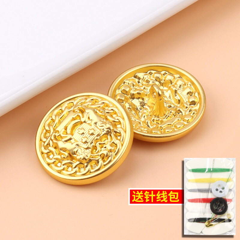Cúc màu vàng kim cúc cài quần áo nam nữ hình tròn dễ phối phụ kiện cúc bấm kim loại áo khoác áo gió áo len cúc cài