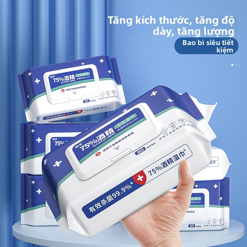 SONGE | Khăn Lạnh Khử Trùng Cồn 80 Miếng