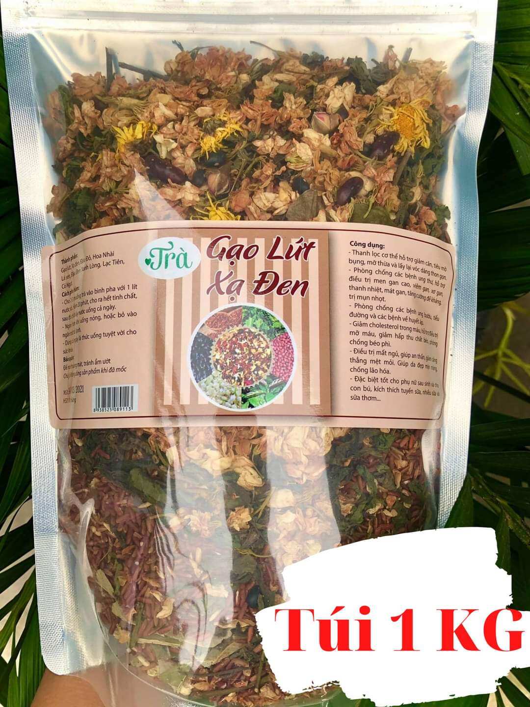 Trà gạo lứt xạ đen 1kg. Trà thảo mộc