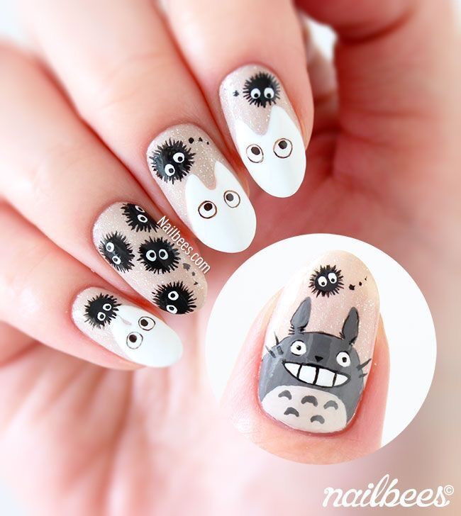 Nail box vẽ TOToro thiết kế theo size móng khách ib gửi size