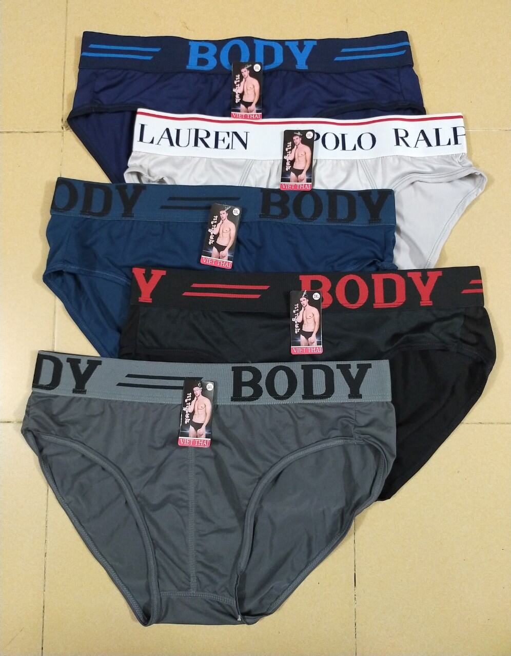 Combo 5, Combo 10 Quần Lót Nam BODY Cotton Co Giãn 4 chiều, Kháng Khuẩn, Khử Mùi, Thoáng Mát, Thấm Hút Mồ Hôi, Hàng Nhập Thailand