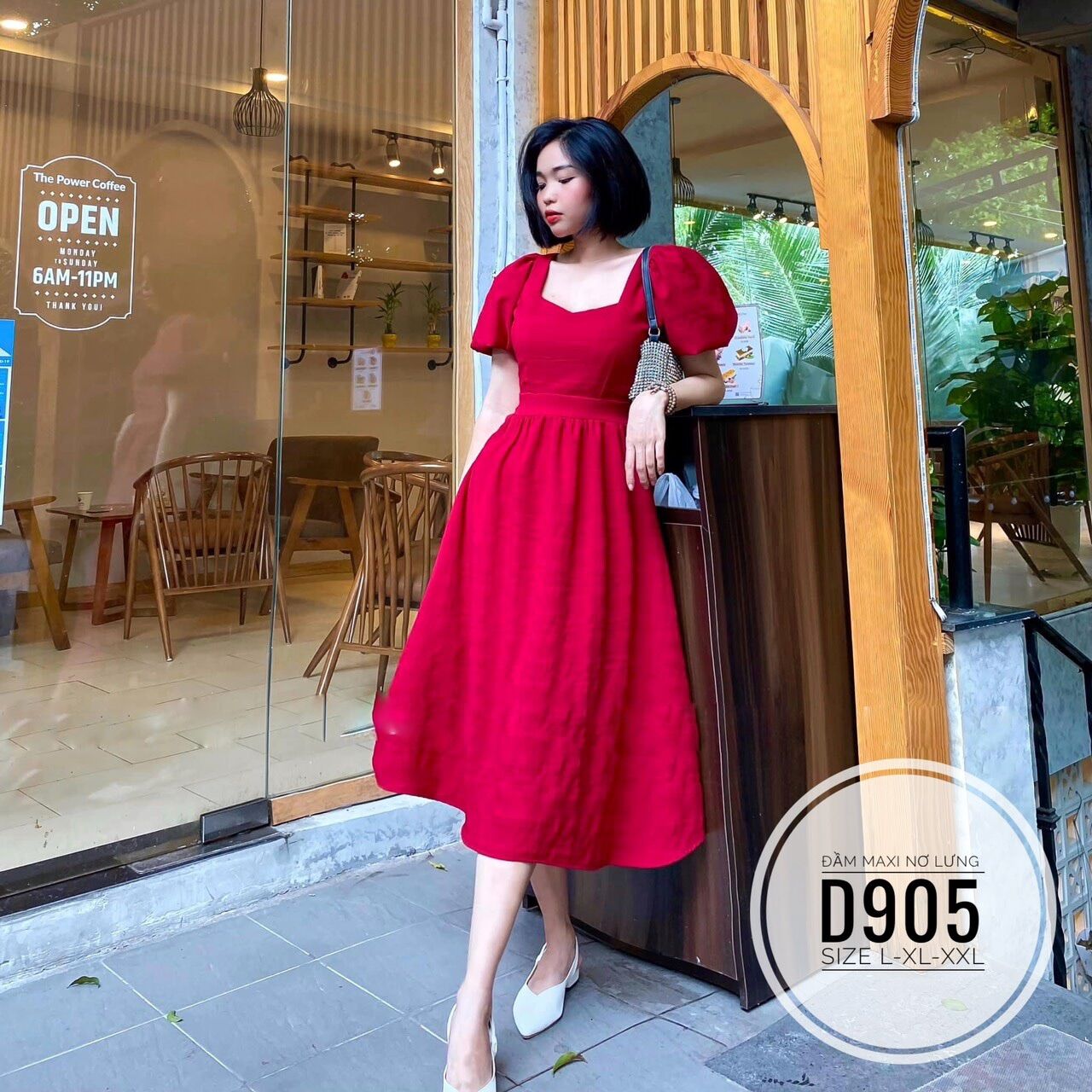 60-90kg BIGSIZE ĐẦM MAXI THẮT NƠ LƯNG D905
