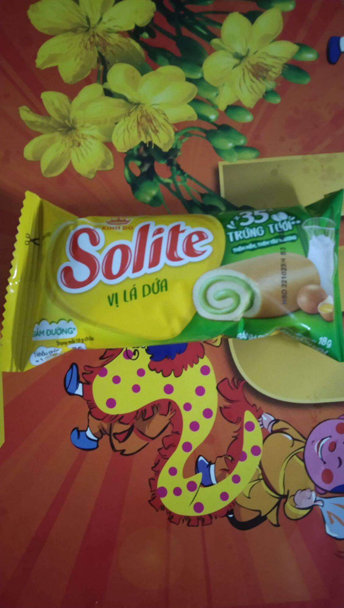 Bánh Solite ít đường vị dứa.. giá giảm sốc, 20 cái chỉ với 29000
