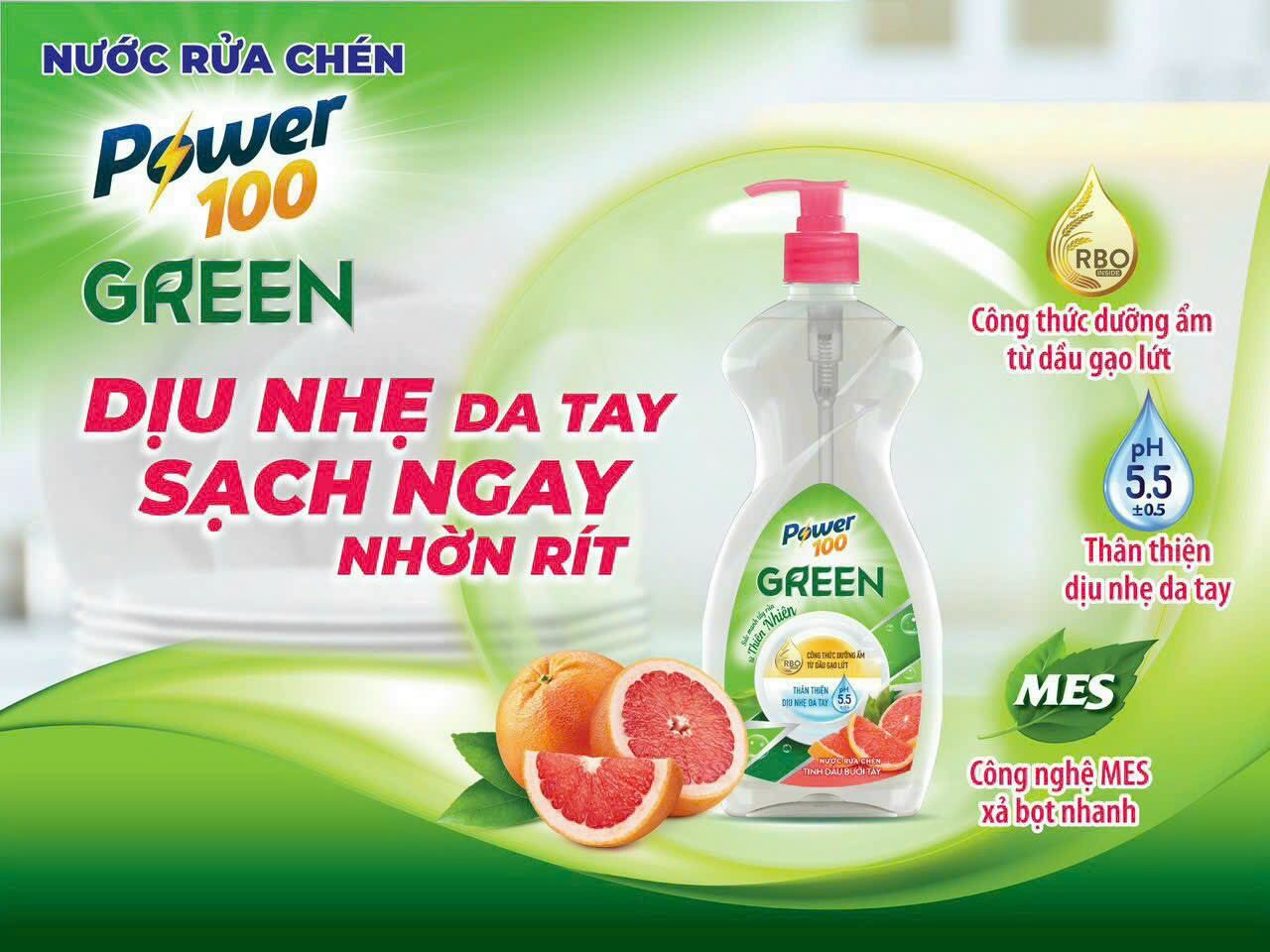 Nước rửa chén bưởi tây power 100