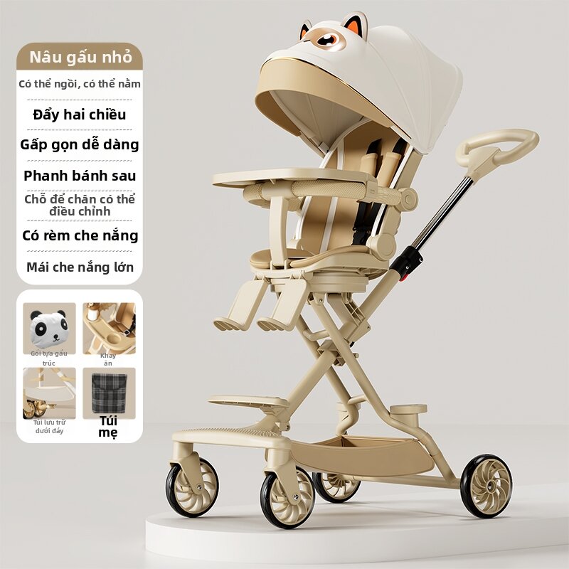 High View Lightweight Foldable Sit-Lie-Swivel Stroller - 4