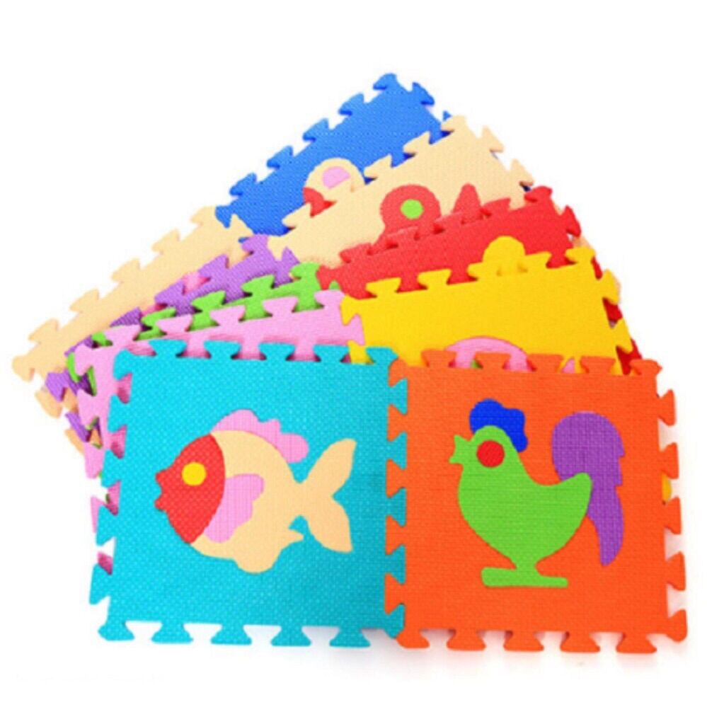 BỘ 10 MIẾNG THẢM XỐP HÌNH CON VẬT CHO BÉ ( KT 1 MIẾNG 30CM X 30CM X 1CM)