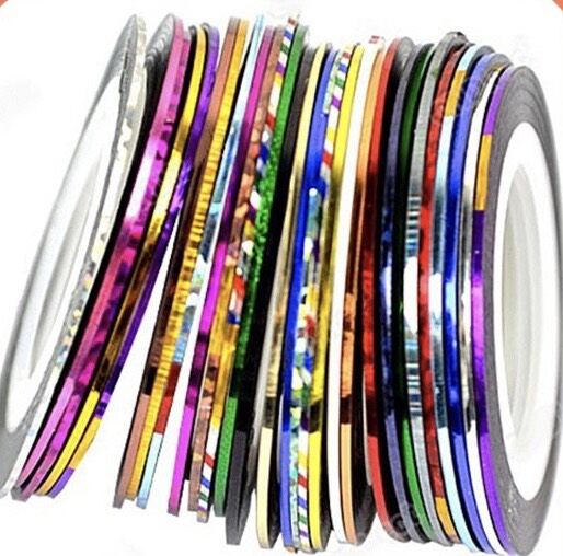 Dây line kim tuyến trang trí móng làn nail ( 10 cuộn )