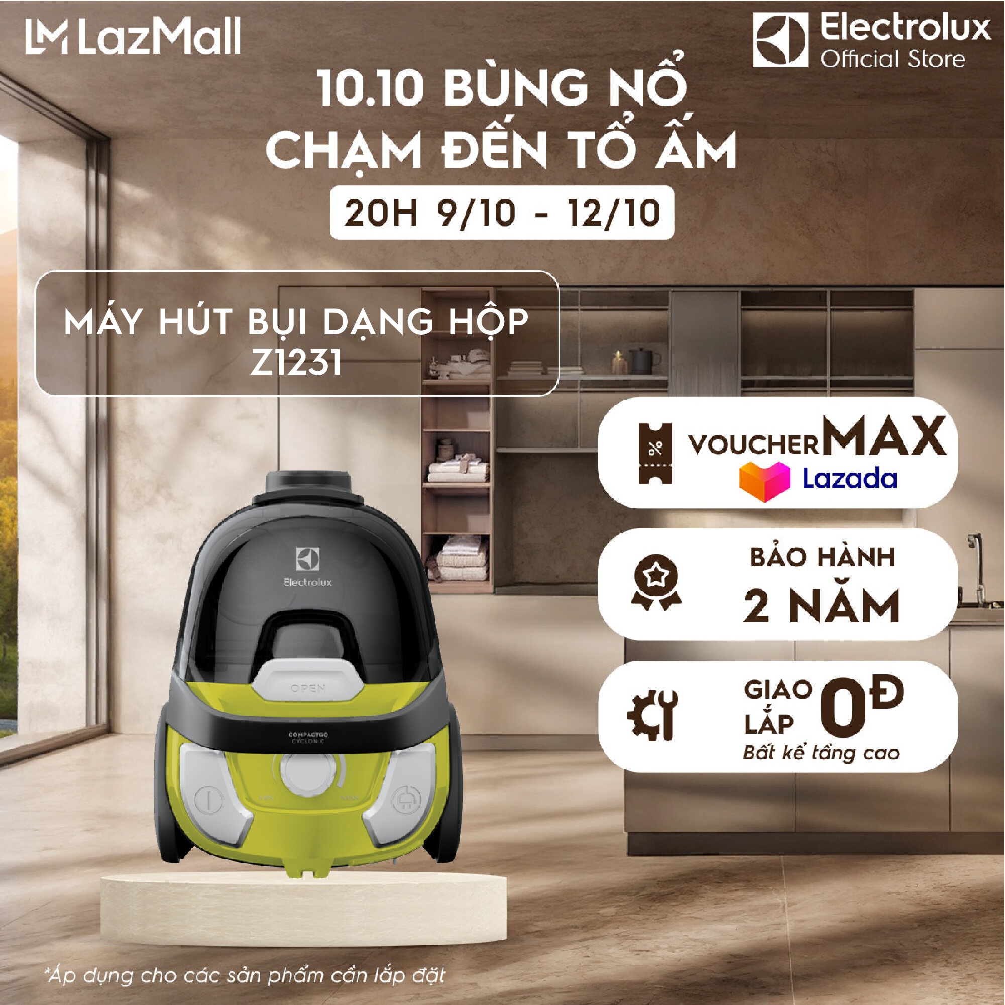 Máy hút bụi nhỏ gọn Electrolux Z1231 Hút bụi đa năng