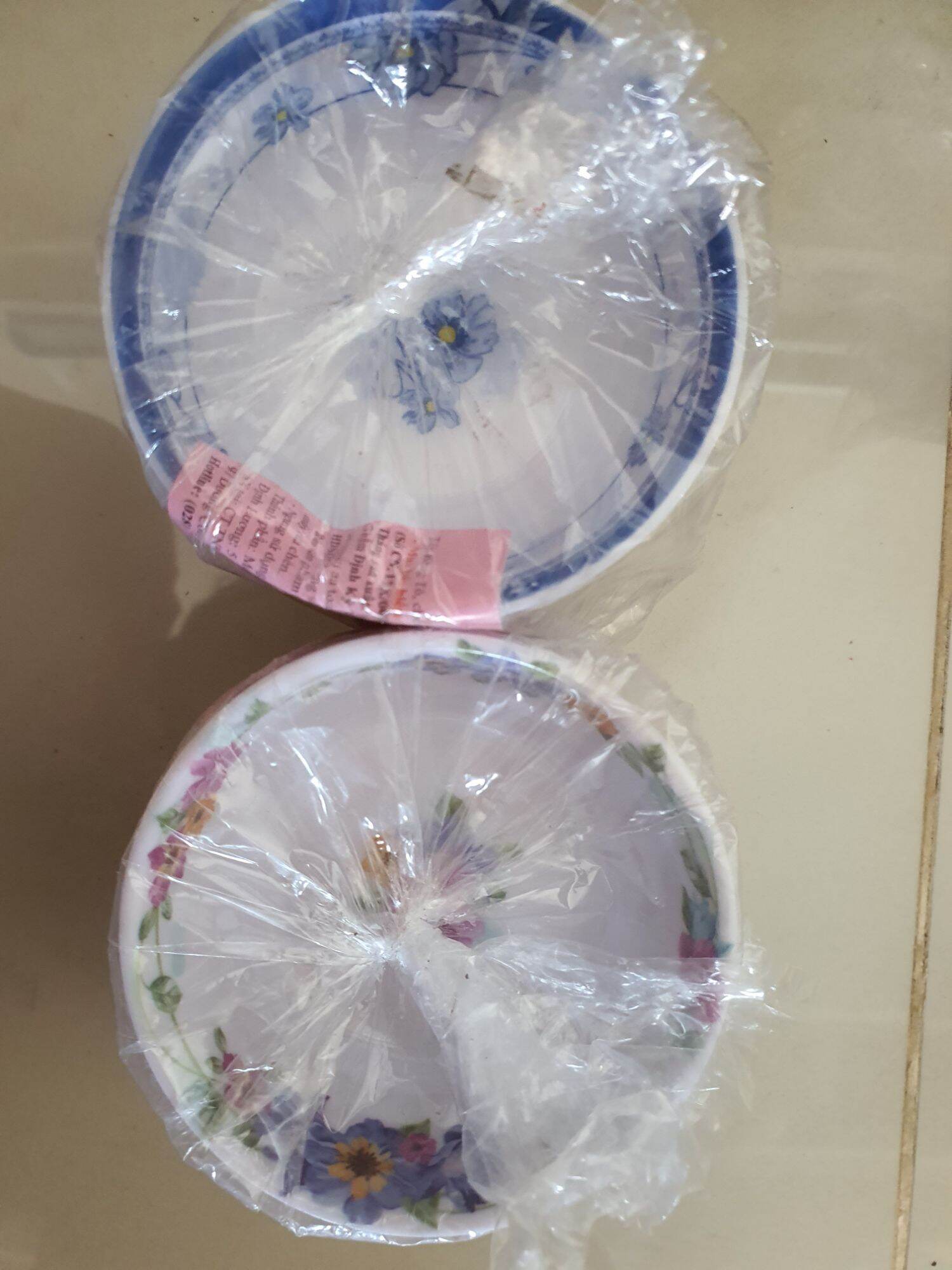 Set 10 Dĩa, Chén nhựa Melamine đựng nước chấm, muối tiêu (hoạ tiết ngẫu nhiên)