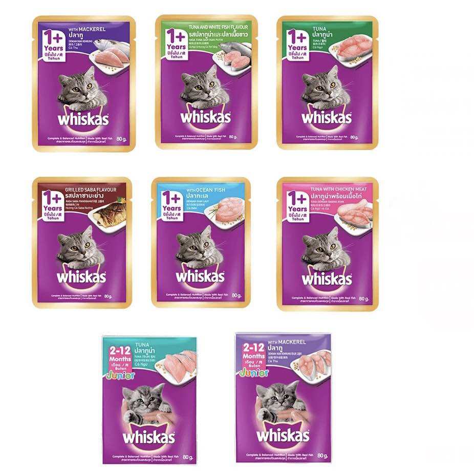 🔥combo 15 gói mix vị🔥 pate whiskas cho mèo lớn, mèo con 85g nhiều hương vị - kuuro shop