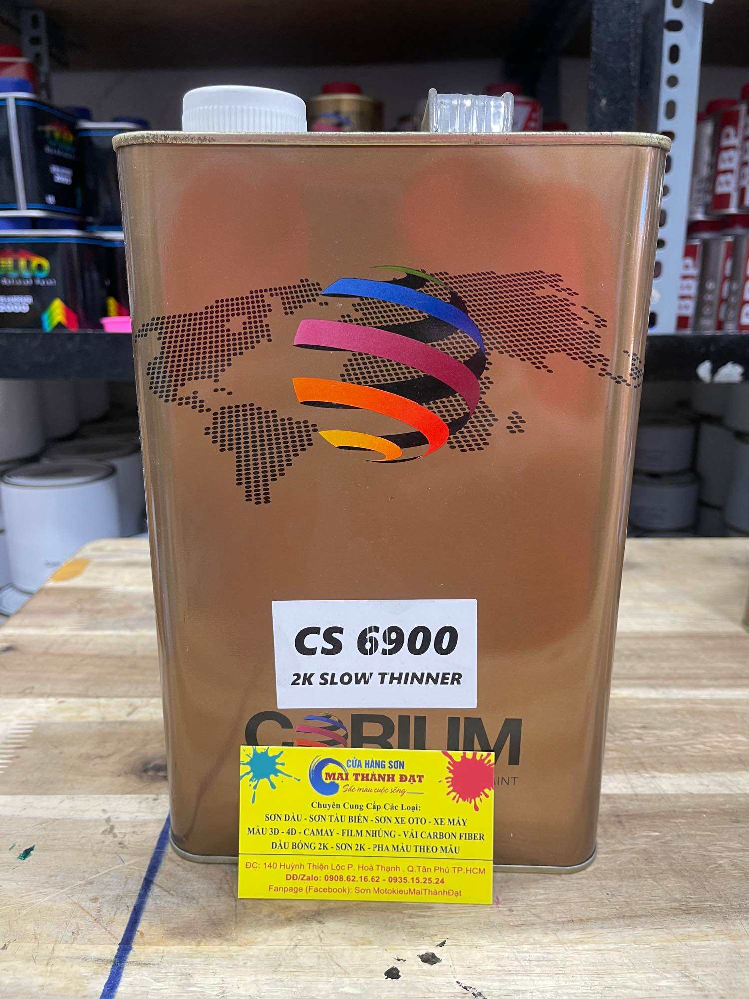 Thinner 2K Corium CS6900 chậm khô. Bình 4Lít