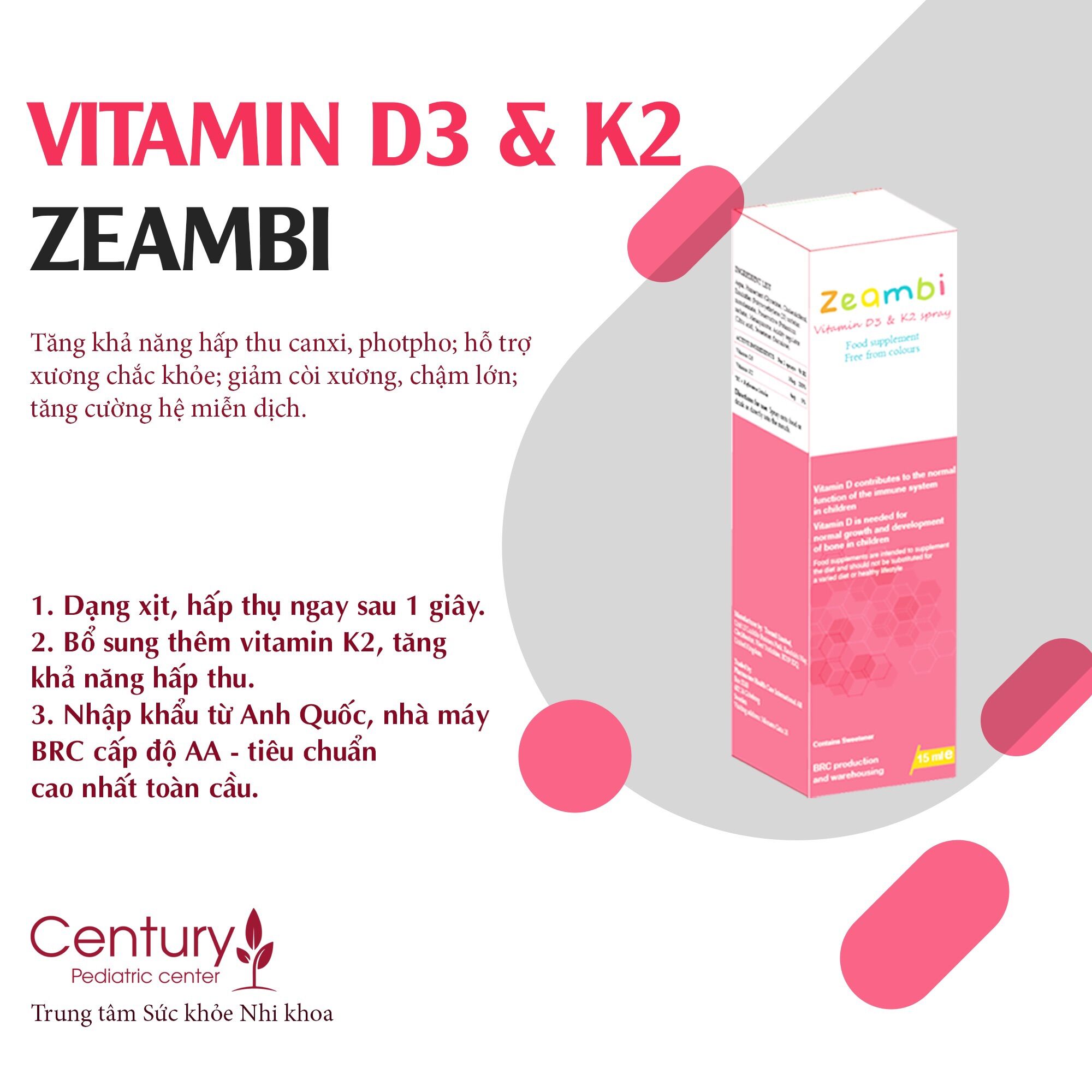 D3k2 zeambi chai thuỷ tinh