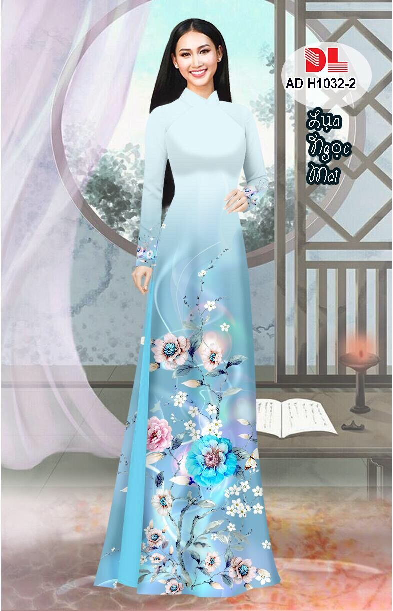 Vải áo dài in hoa 3D