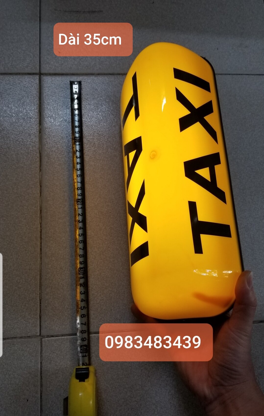 Mào taxi sạc pin nam châm 35cm