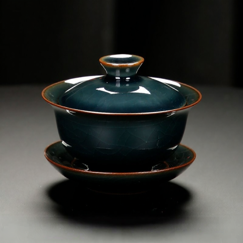 Single Large Heat Resistant Retro Chinese Ceramic Tea Cup - 9