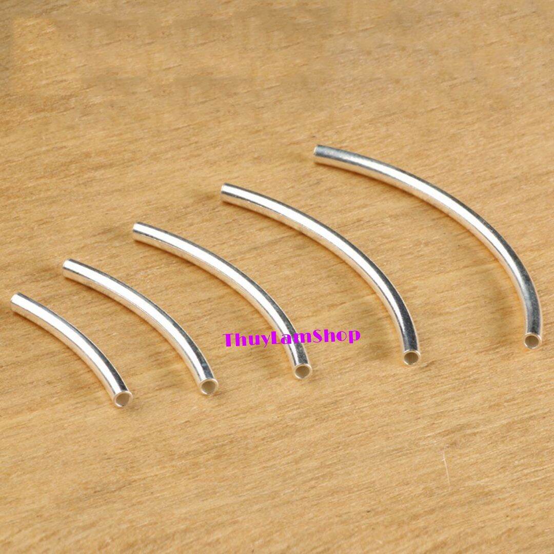 Charm ống bạc 925, charm bạc luồn xâu vòng, bạc cao cấp vĩnh viễn bảo hành, đánh sáng bạc