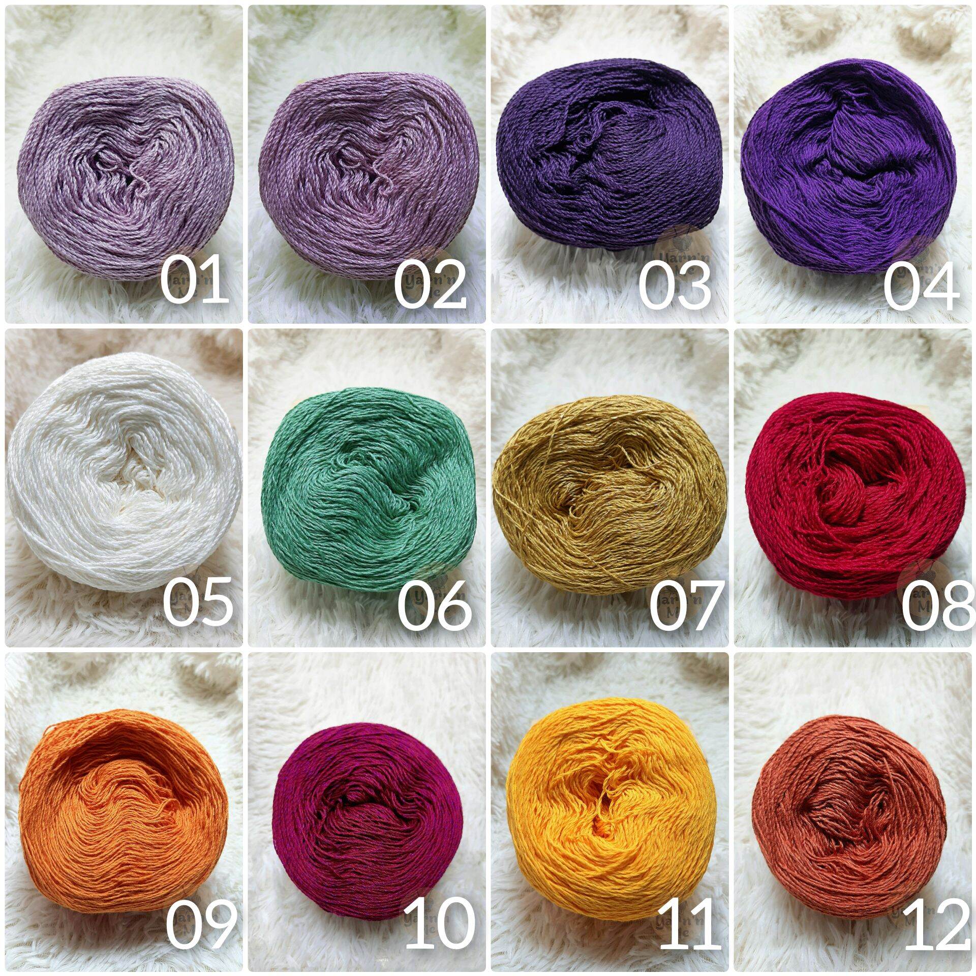 [HCM 1-12] Sợi cotton Star bóng mịn se 2 chiều đan móc áo đầm áo dài