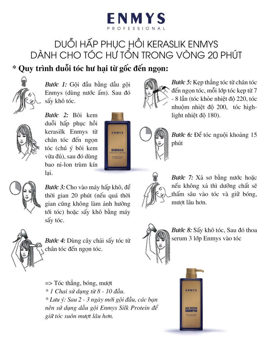 Duỗi Phục Hồi Tóc Hư Tổn EnMys KeraSilk