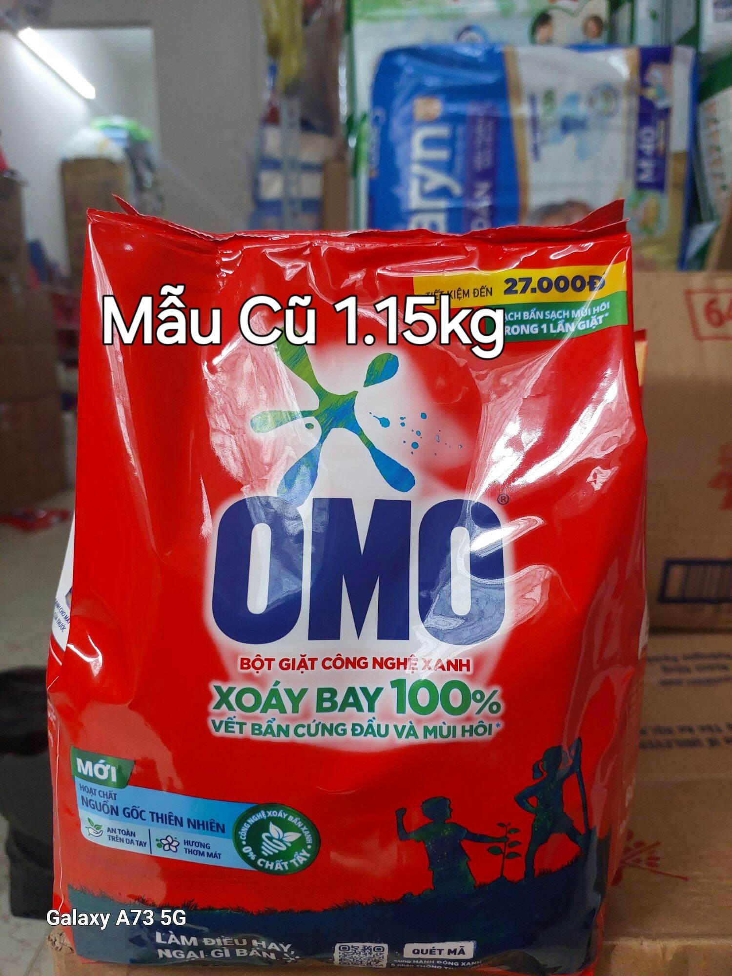 [Miễn Ship] Bột giặt Omo 1.15kg Đỏ công nghệ mới 0% chất tẩy đã về shop Tường Vy