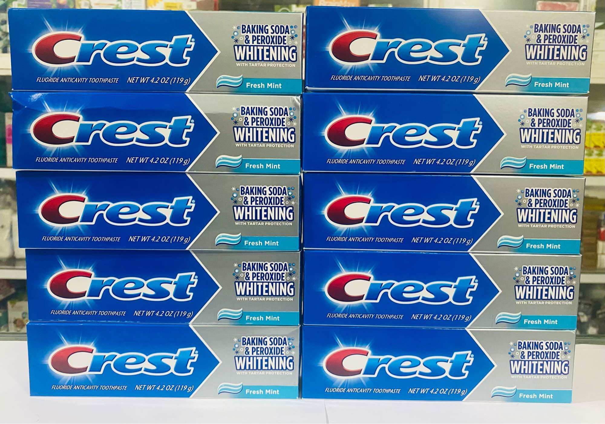 Kem đánh răng Crest baking soda & peroxide whitening 119gr MỸ
