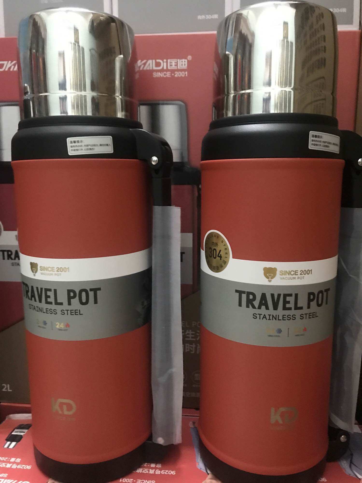 Bình giữ nhiệt kd travel pot 2l -inox 304