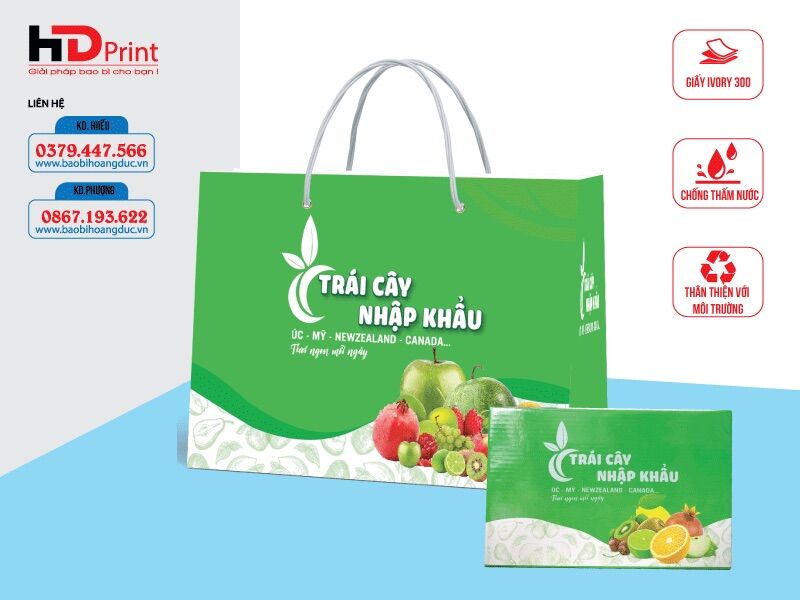 Túi Hoa Quả Màu Xanh Đậm