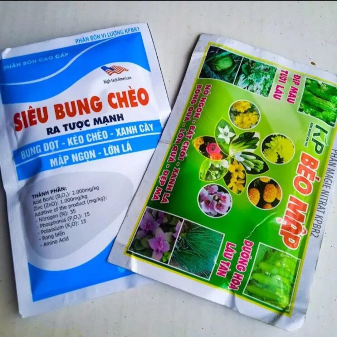 Phân bón Siêu bung chèo béo mập bung chèo cực nhanh mập thân mập cành xanh lá dày lá