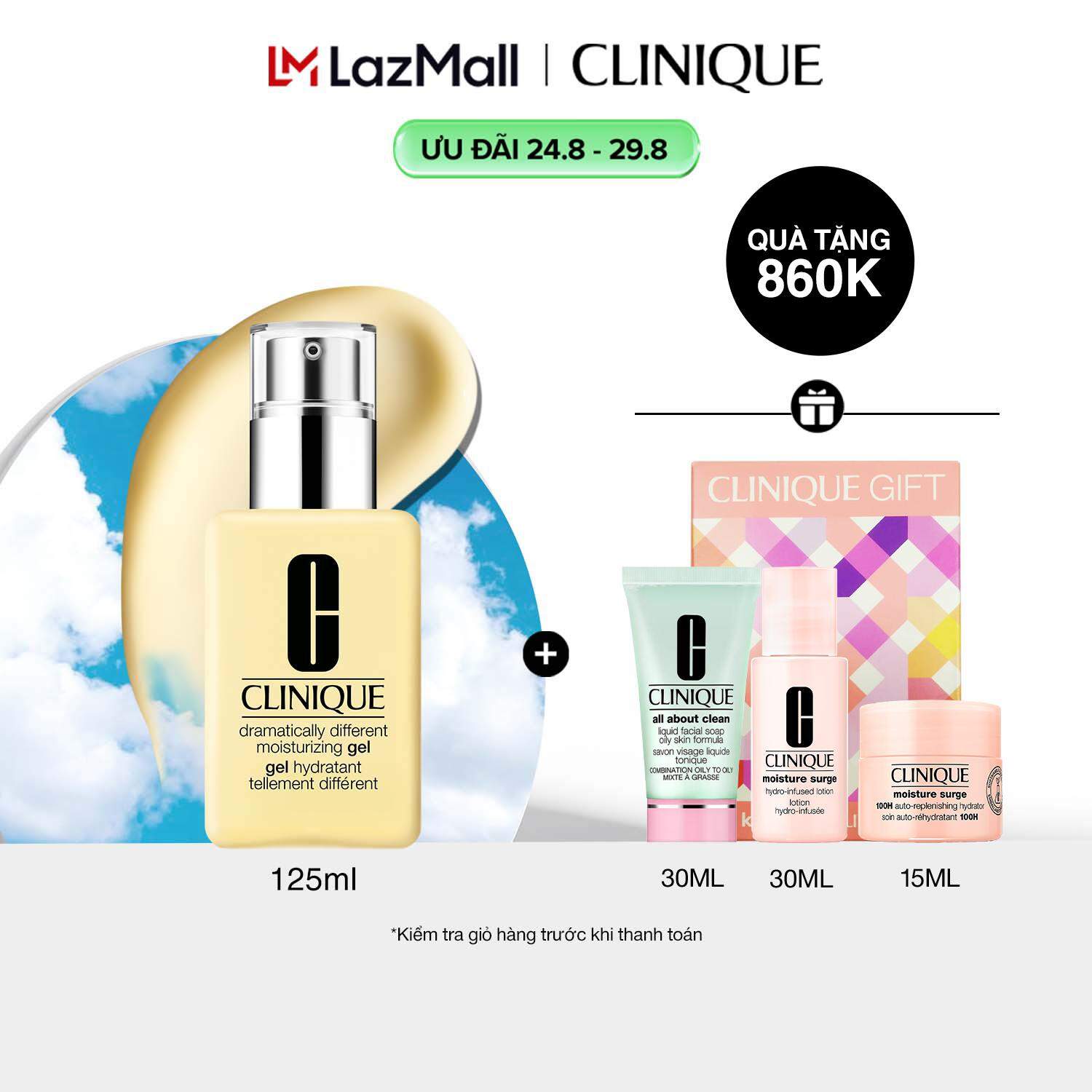 Kem dưỡng ẩm cân bằng Clinique Dramatically Different Moisturizing - Moisturizer 125ml (Gel - Jelly - Lotion)