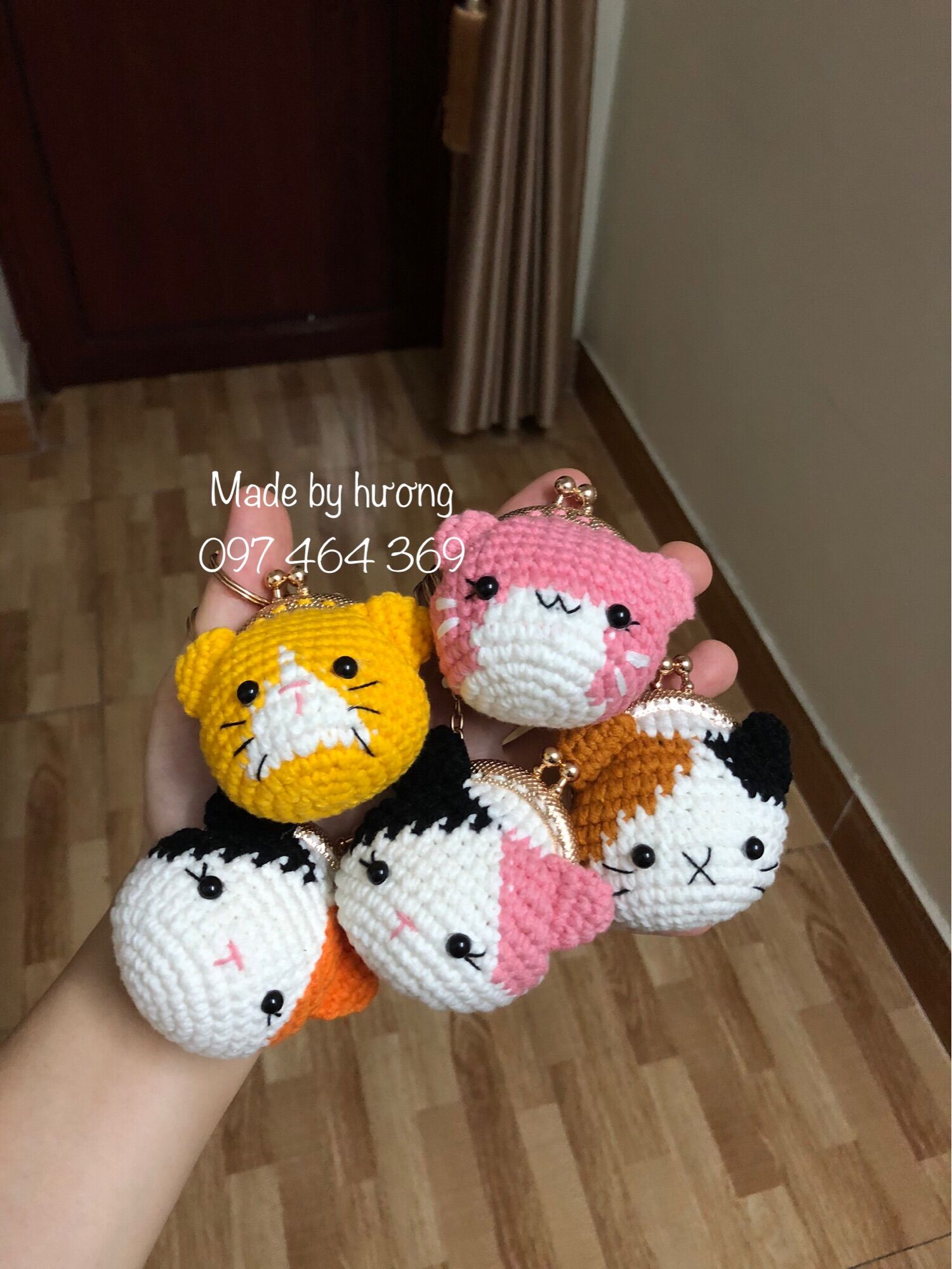 Túi đựng tỏi cho bé hình con mèo