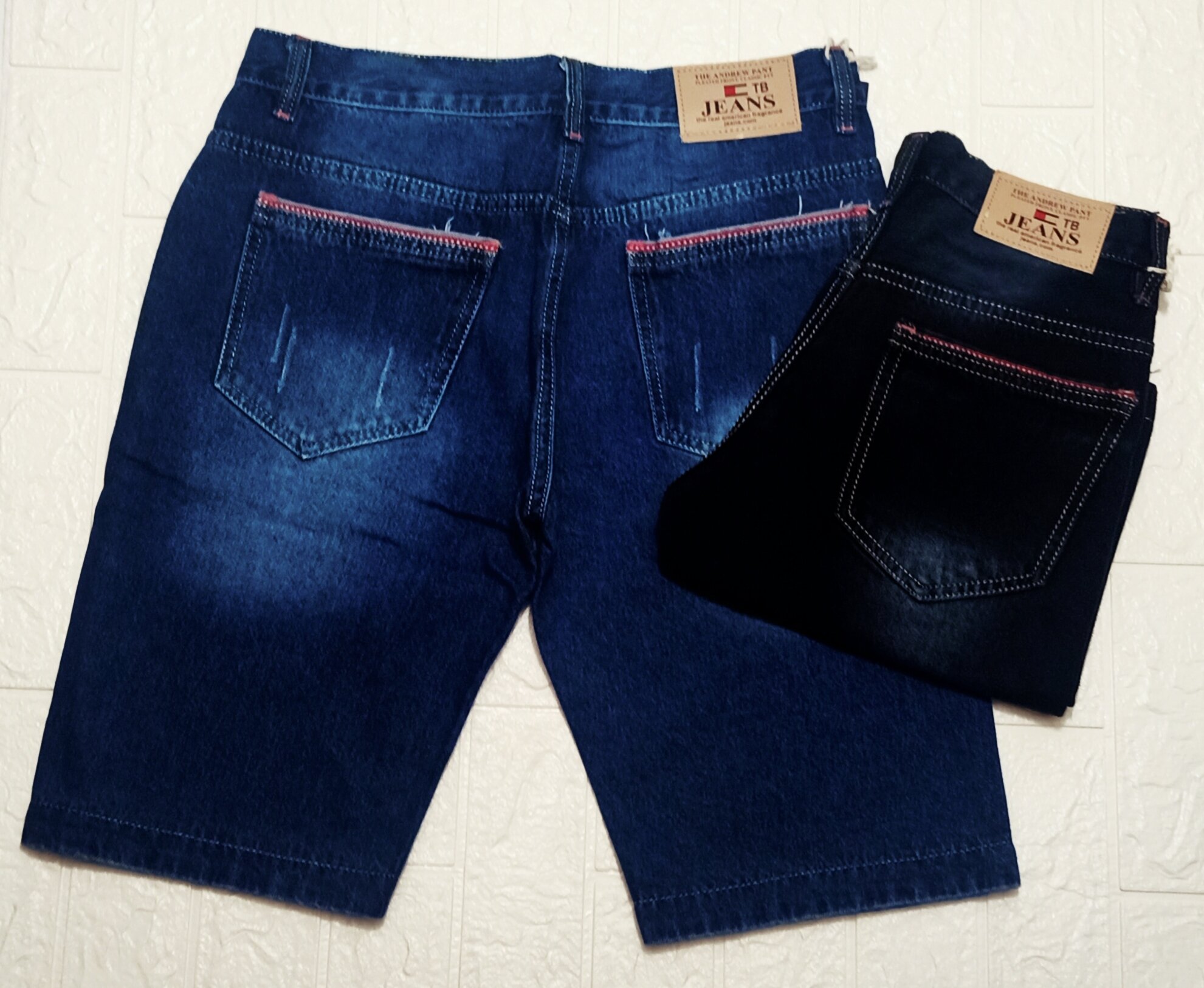 Quần short jean nam TD489