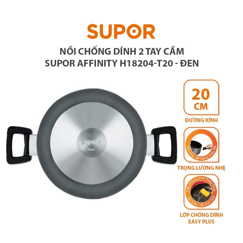 [GIÁ SỐC] Nồi canh chống dính 20cm Supor Affinity H18204-T20