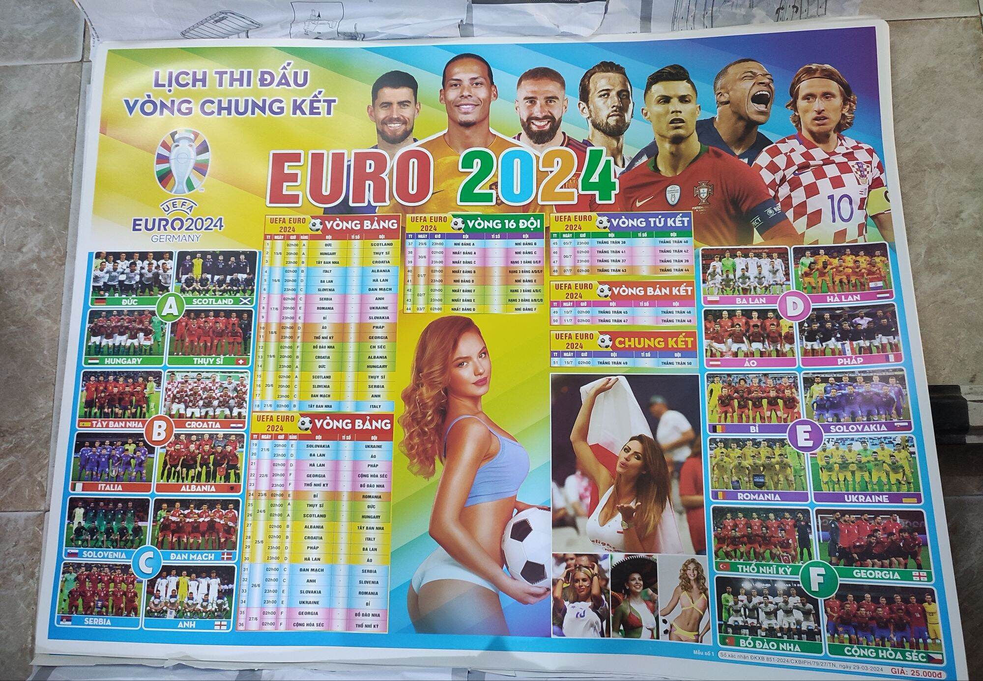 LỊCH BÓNG ĐÁ EURO 2024