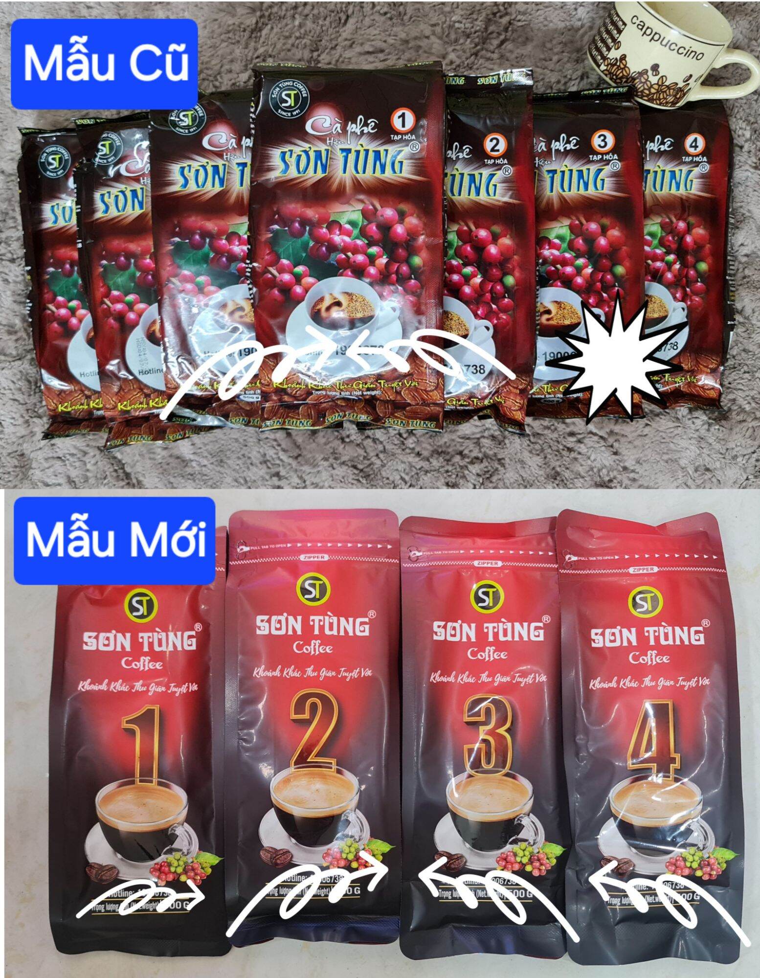 Cà Phê Sơn Tùng Số 1, 2, 3, 4 Gói 500gr