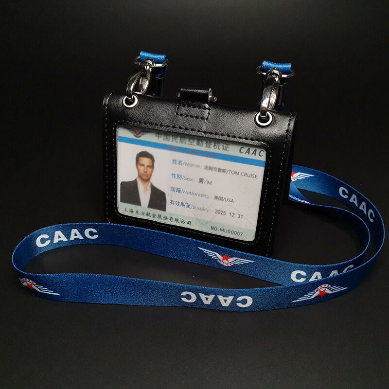 China's Civil Aviation Horizontal Version of the Single and Double Layer Documents Ferrule Unit Work Leather Leather Certificate Holder