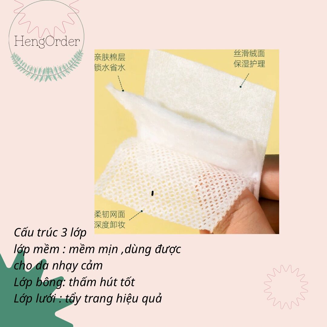 BÔNG TẨY TRANG JOYCARE set 3 gói 210 miếng