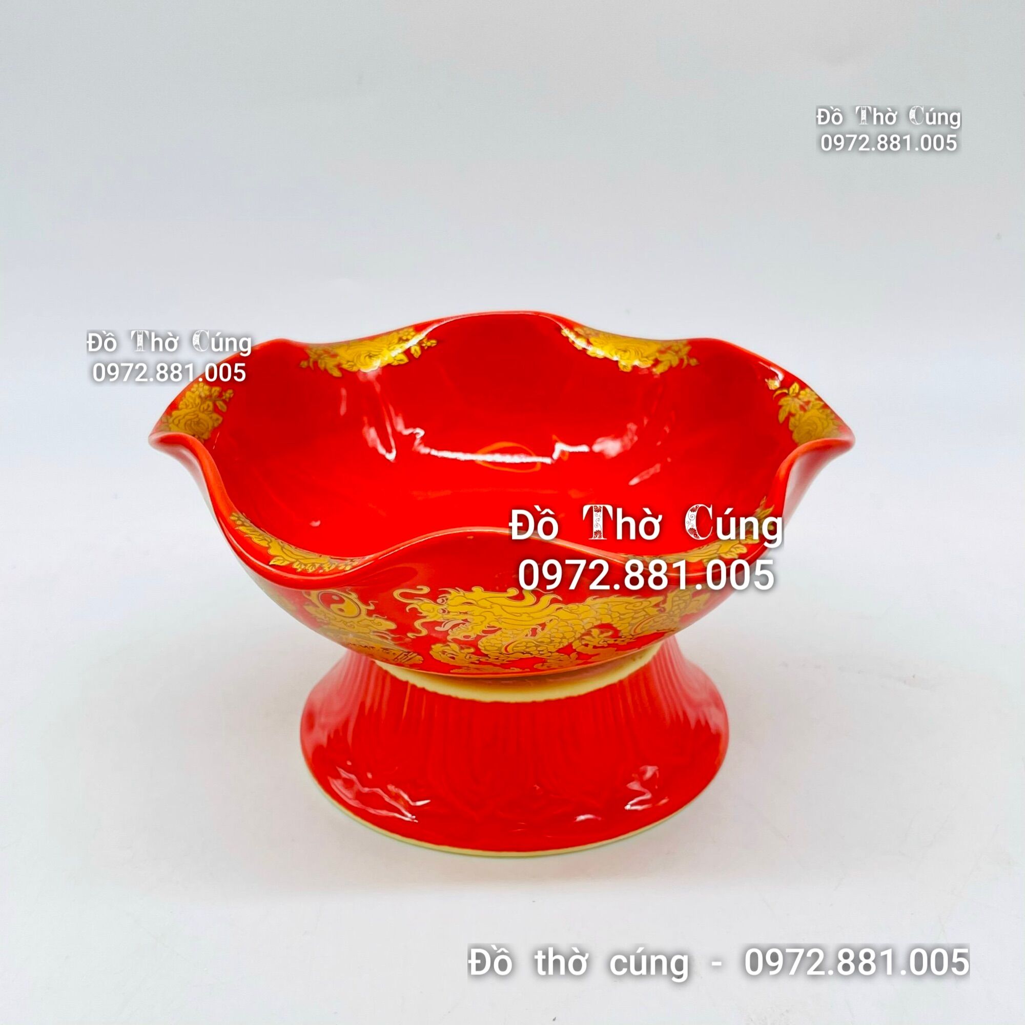Bát thả hoa Màu Đỏ, bát tụ lộc màu đỏ