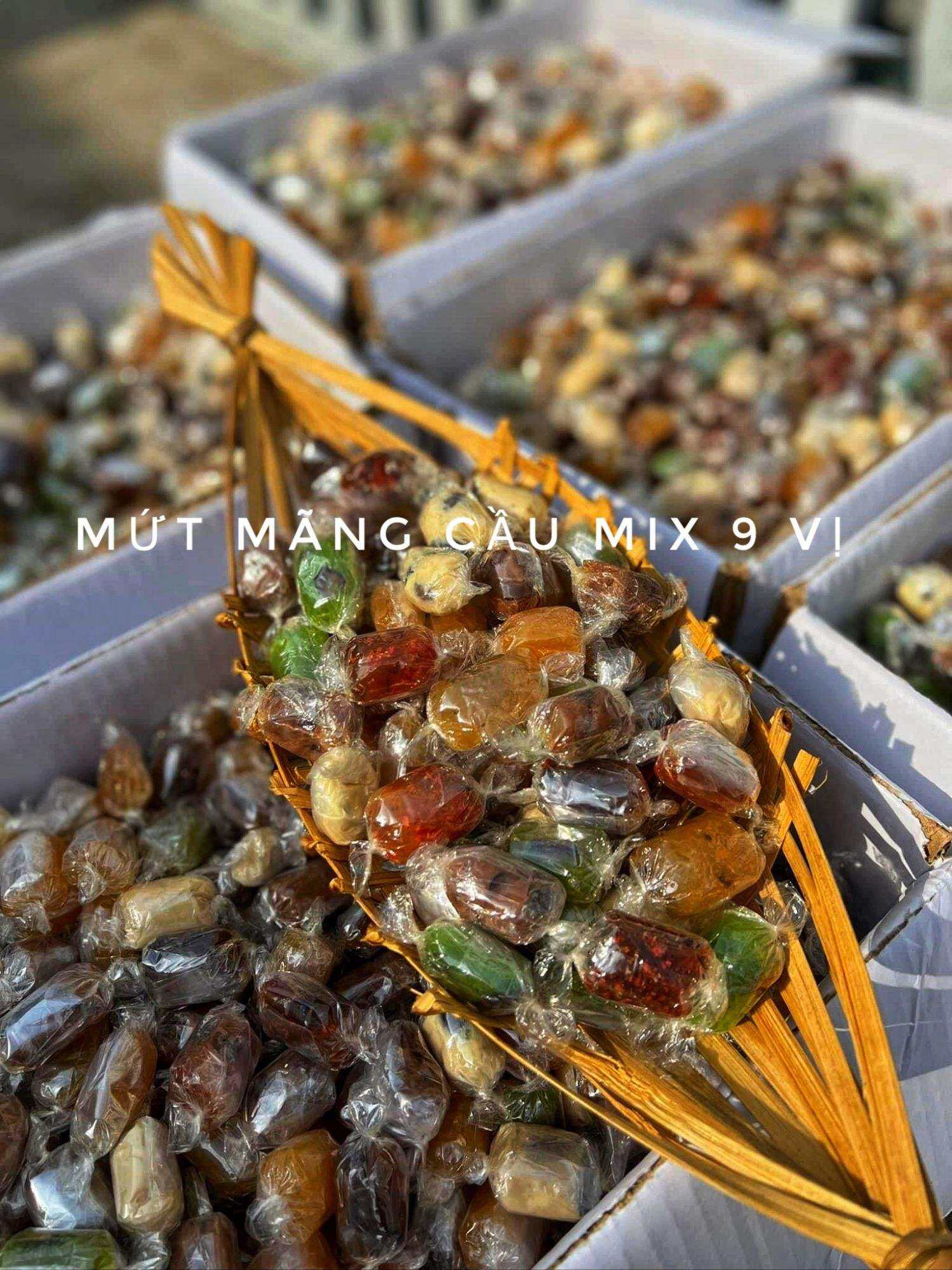Mứt mãng cầu mix 9 vị 500g (Mãng cầu truyền thống, mãng cầu sữa, mãng cầu me, mãng cầu thanh long, mãng cầu muối ớt, mãng cầu me, mãng cầu lá dứa, mãng cầu cacao, mãng cầu dừa non)