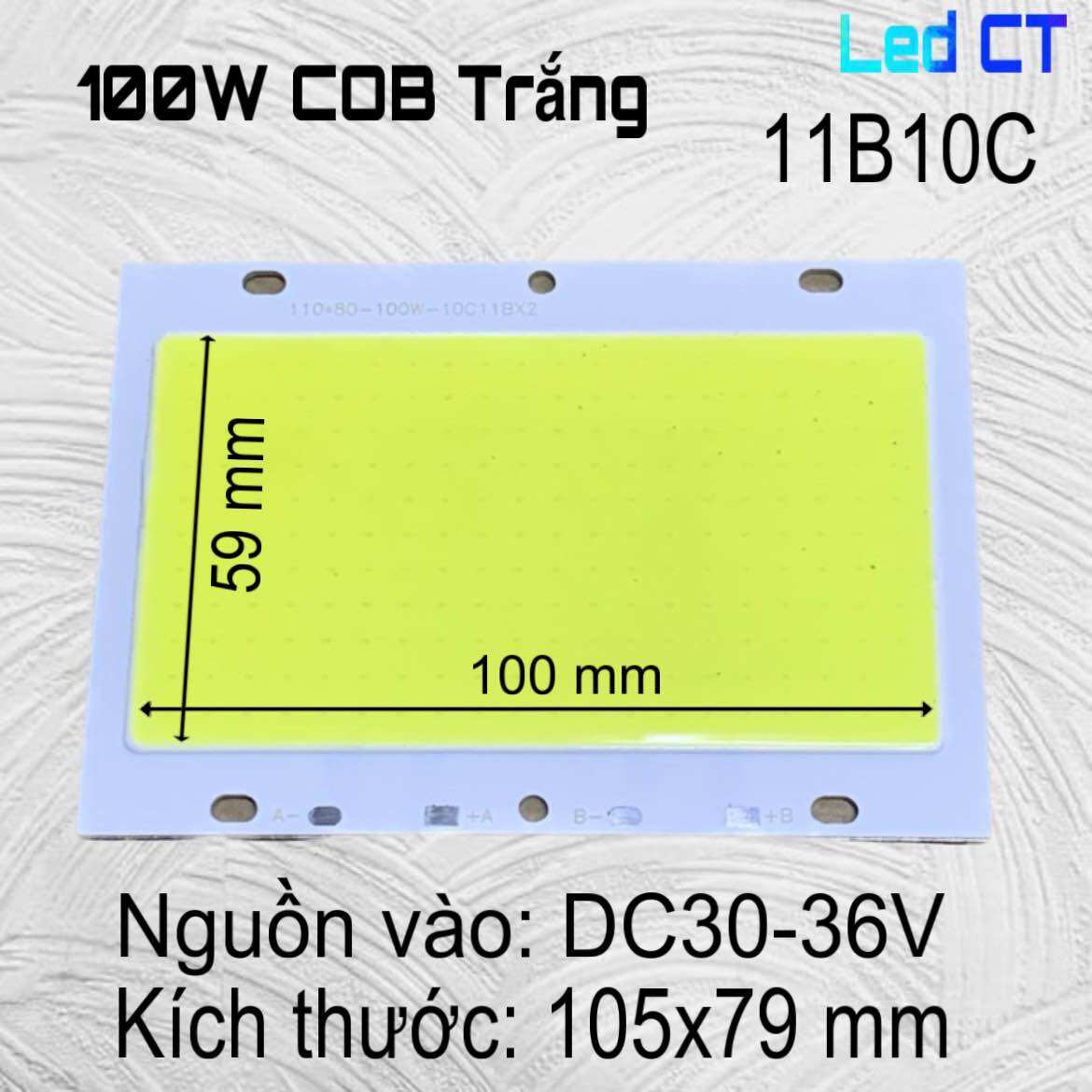 Chip LED 200W, 100W, 50W COB Trắng (10C11B) DC30-36V 1500mA