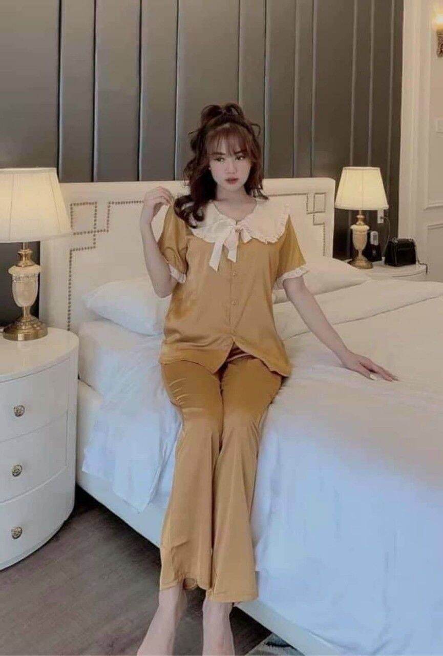 Bộ lụa bèo tay cộc quần dài siêu xinh