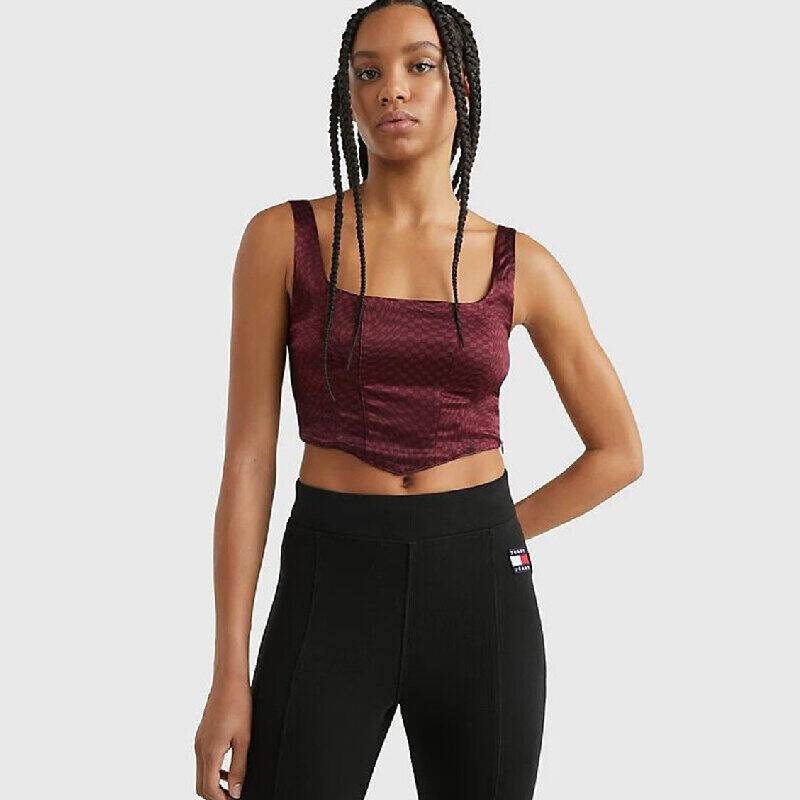 Tommy hilfiger áo kiểu nữ tay ngắn abo tjw aop corset top dw0dw15165vlp