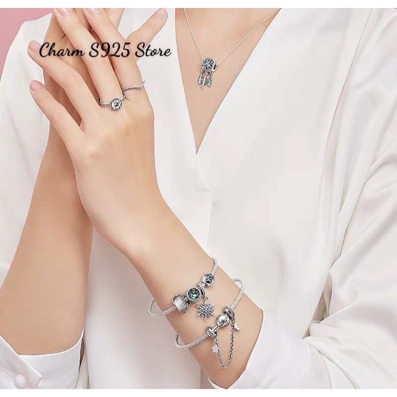 NHẪN ĐEO TAY PANDORA ALE ĐÍNH ĐÁ LỚN BẠC S925