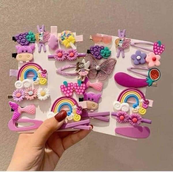 Set kẹp tóc 14 món cho bé gái