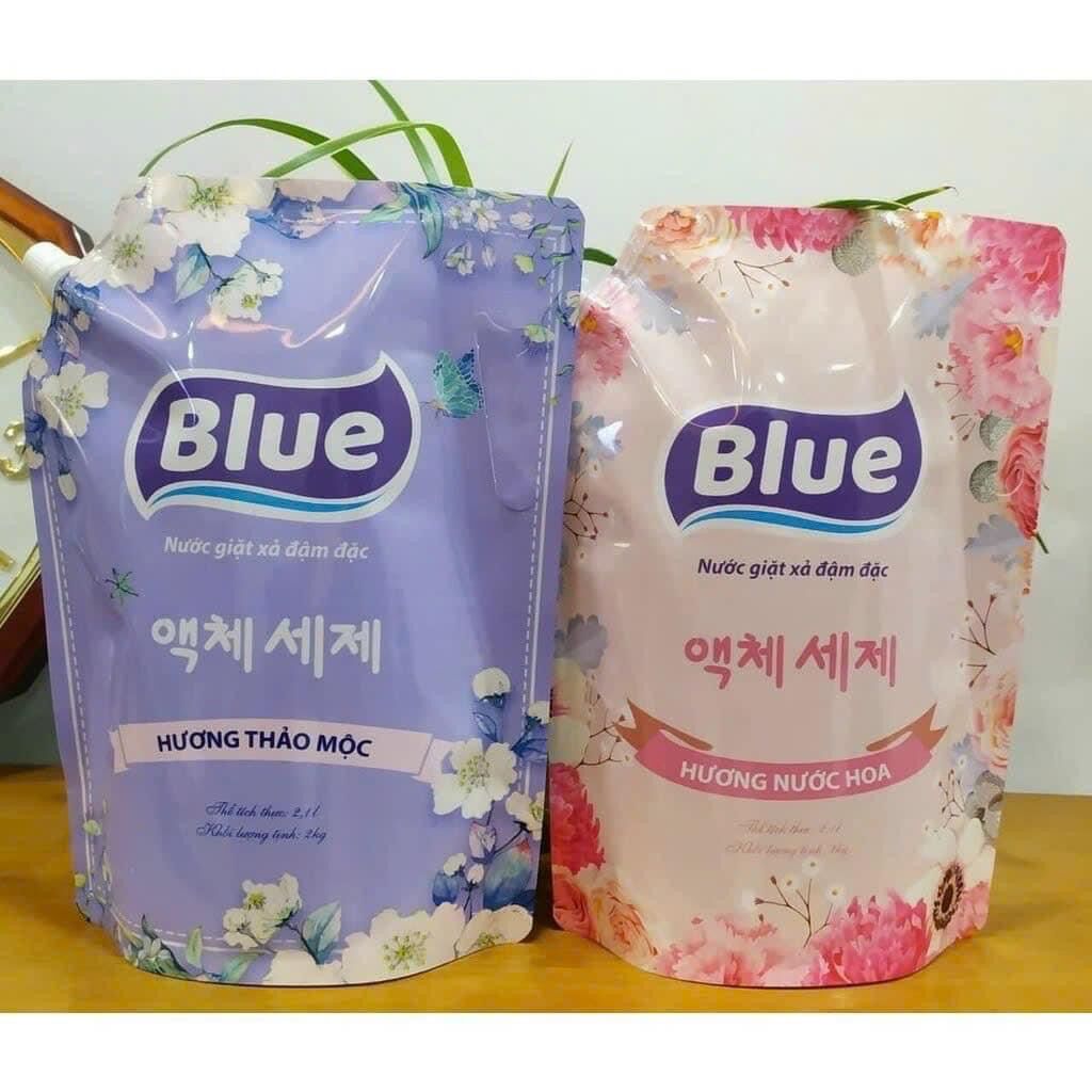 [SỈ] Thùng 8 túi nước giặt Blue Hàn Quốc(16L8)hương thảo mộc