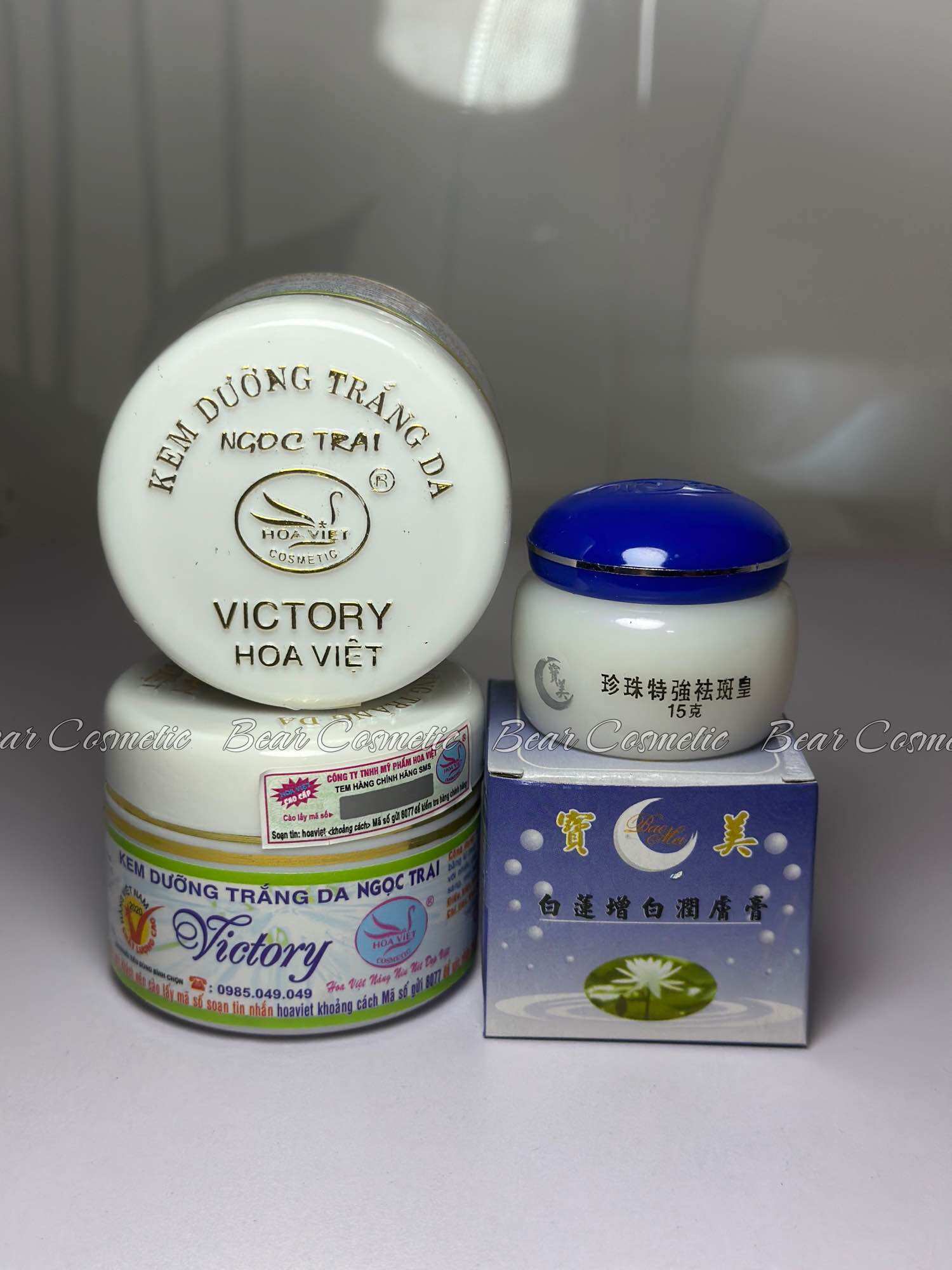 Bộ kem vầng trăng baomei ngọc trai victory hoa việt