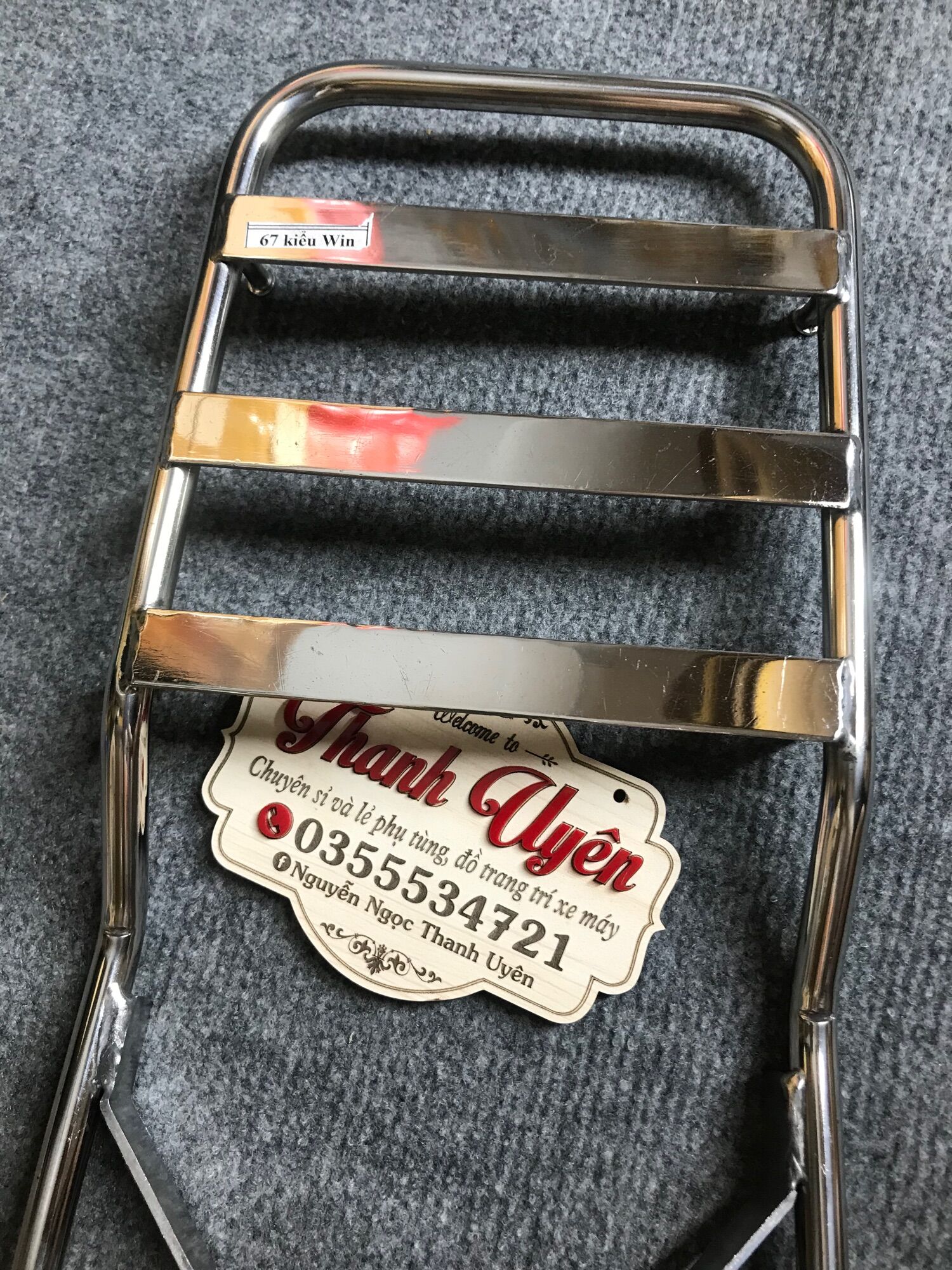 Cản sau xe 67 kiểu zin ( kiểu win) inox đẹp ( ảnh thật)