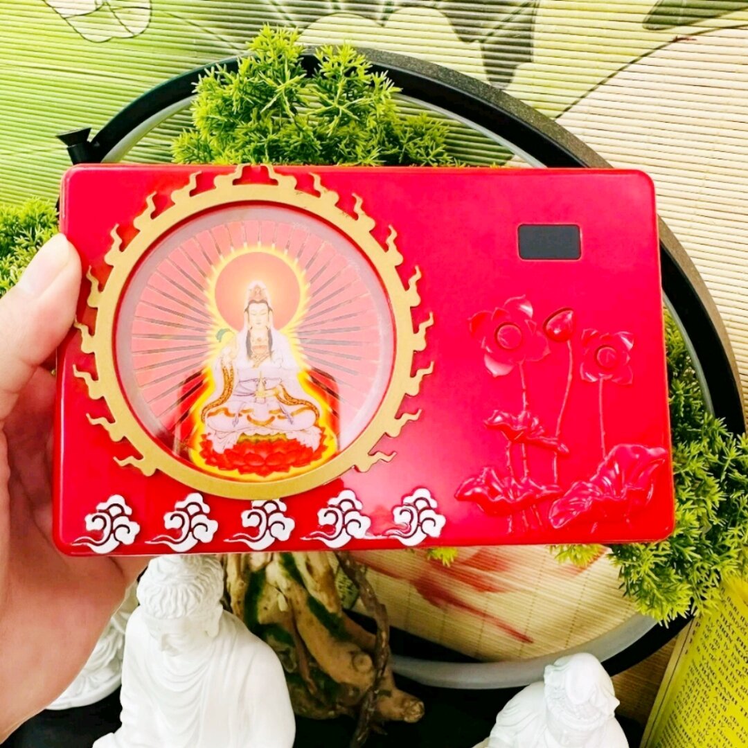 Máy Niệm Phật 21 Bài Có Đèn Phật Quan Âm Đổi Màu