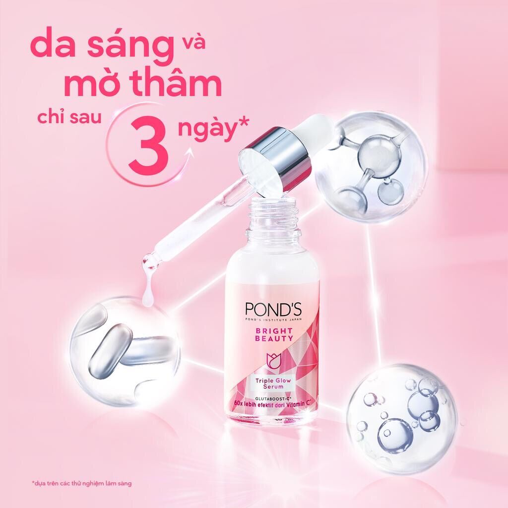 Tinh chất Serum Pond's dưỡng sáng mờ thâm 3D Glow 30ML