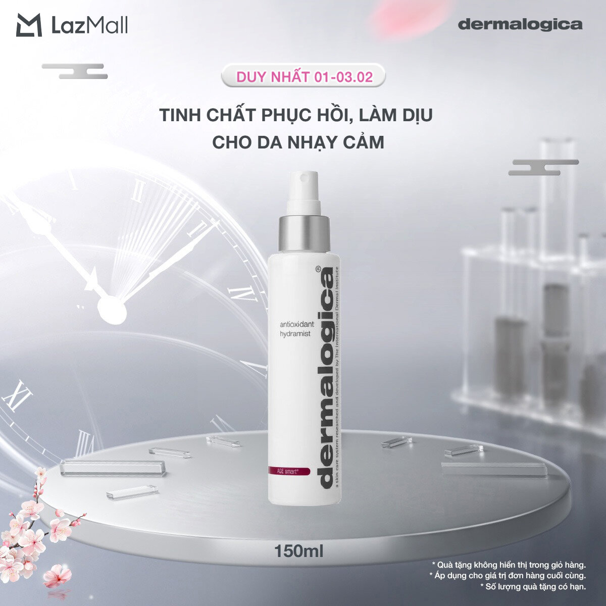 Xịt khoáng Dermalogica Antioxidant Hydramist Toner 150ml dưỡng ẩm ngừa dấu hiệu lão hoá