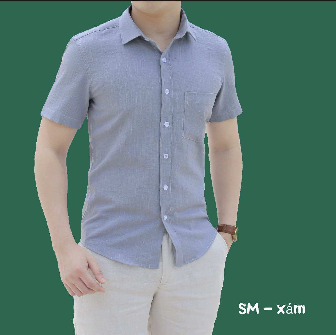 sơ mi đũi cộc tay nam siêu mát